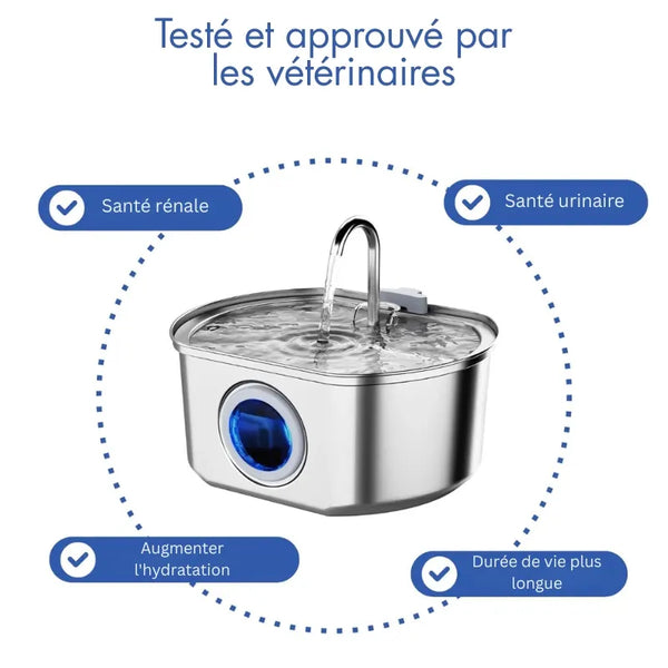 Félinox™ | Fontaine Intelligente Anti-Maladies Rénales